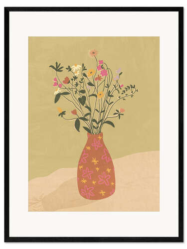 Ingelijste kunstdruk Wild flowers