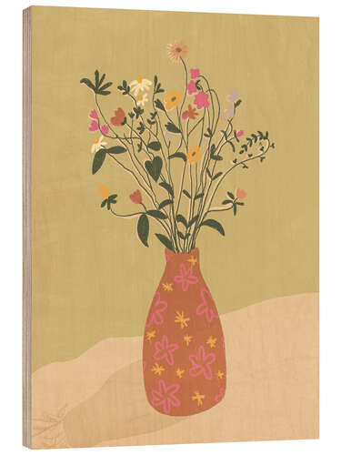 Tableau en bois Wild flowers
