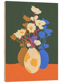 Holzbild Vasen - Gigi Rosado