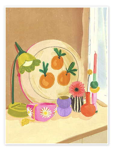 Póster Orange still life