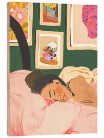 Quadro de madeira Sleeping Beauty - Gigi Rosado