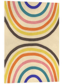 Tableau en verre acrylique Two Rainbows - Gigi Rosado