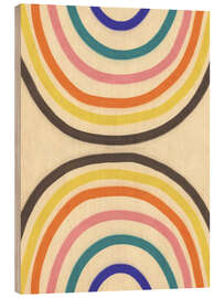 Holzbild Zwei Regenbögen