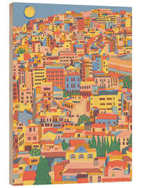 Wood print Athens - Gigi Rosado