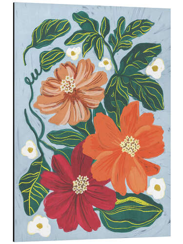 Aluminiumsbilde Painted flowers