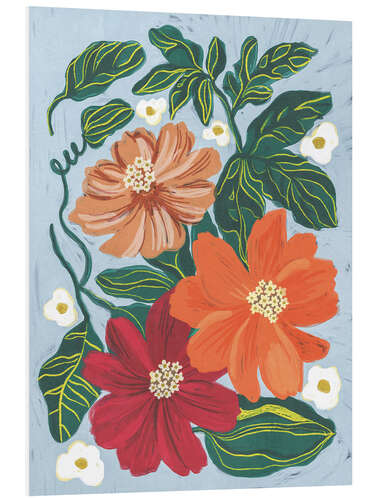 Tableau en PVC Painted flowers