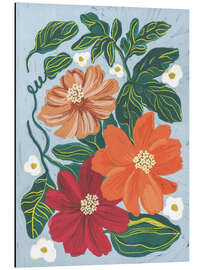 Magnettafel Gemalte Blumen