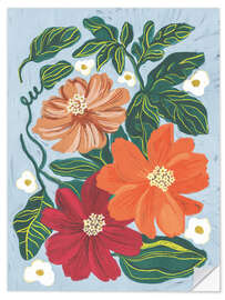 Sticker mural Painted flowers
