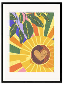 Gerahmter Kunstdruck Sonniger Kaffee