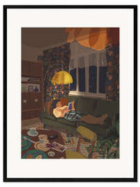 Framed art print Reading love