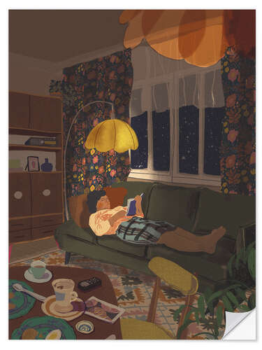 Naklejka na ścianę Reading love