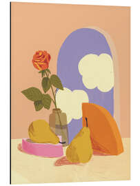 Aluminium print Rose and pears - Gigi Rosado