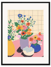 Gerahmter Kunstdruck Floristentisch - Gigi Rosado