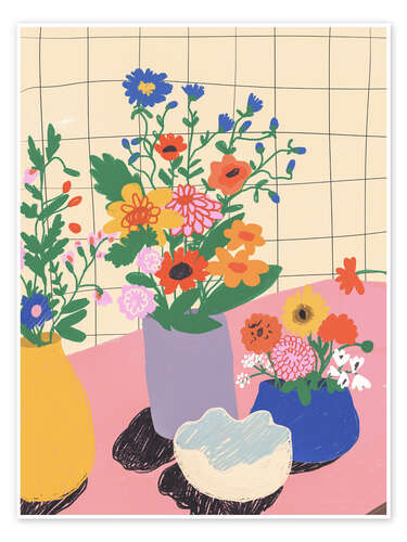 Póster Florist table