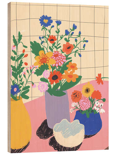 Trätavla Florist table