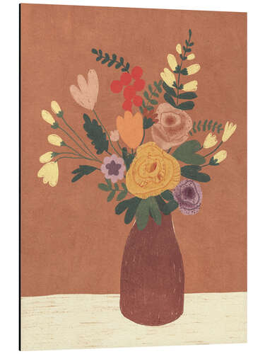 Tableau en aluminium Brown bouquet