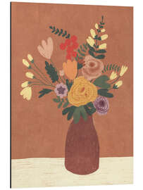 Tableau en aluminium Brown bouquet