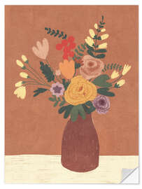 Wall sticker Brown bouquet