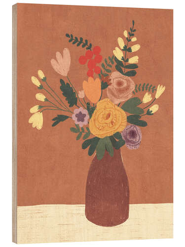 Obraz na drewnie Brown bouquet