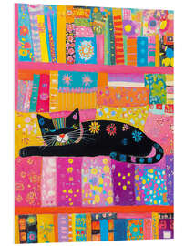 Quadro em PVC Sleeping black kitty