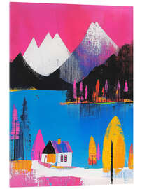 Tableau en verre acrylique Pink sky - DejaReve