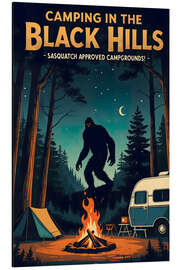 Tableau en aluminium Bigfoot, Camping in the Black Hills - nobelart