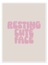 Reprodução Resting Cute Face - apricot and birch