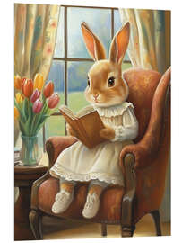 PVC print Easter Bunny Reading Book