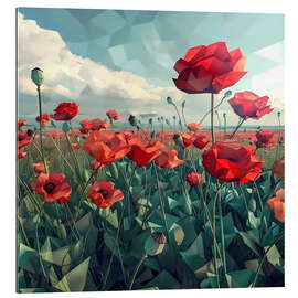 Gallery Print Mohnfeld am Mittag