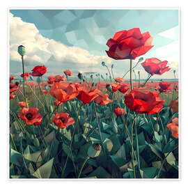 Tableau Poppy Field at Noon - Maria Tuzhilkina