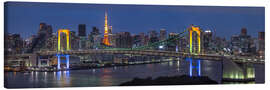 Lienzo Rainbow Bridge Panorama, Tokyo, Japan - Jan Christopher Becke