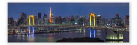 Wall print Rainbow Bridge Panorama, Tokyo, Japan - Jan Christopher Becke