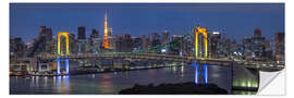 Wandsticker Rainbow Bridge Panorama, Tokio, Japan - Jan Christopher Becke