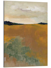 Alubild Ockerfarbene Landschaft