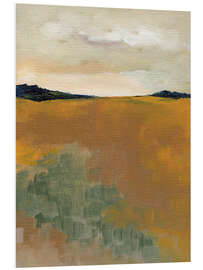Hartschaumbild Ockerfarbene Landschaft