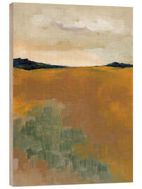 Holzbild Ockerfarbene Landschaft