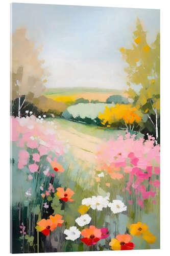 Akrylglastavla Blooming Meadow Abstract