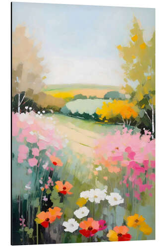 Aluminium print Blooming Meadow Abstract
