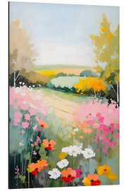 Aluminium print Blooming Meadow Abstract