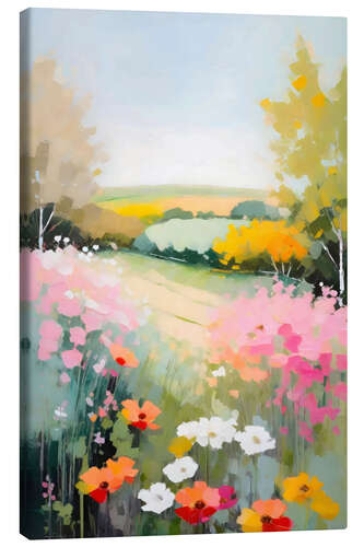 Lærredsbillede Blooming Meadow Abstract