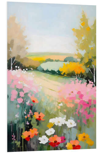 PVC-tavla Blooming Meadow Abstract