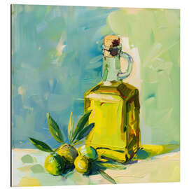 Aluminiumtavla Olive Oil Bottle