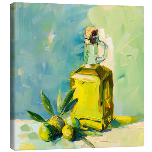 Canvas print Olive Oil Bottle