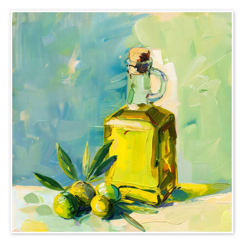 Poster Olive Oil Bottle