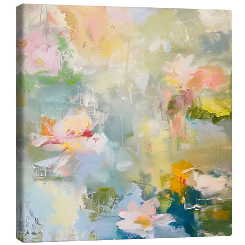 Canvas print Blooms on the Pond