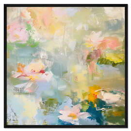 Gerahmter Kunstdruck Blüten am Teich - Creative Studio
