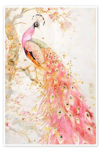 Poster Pastel Peacock