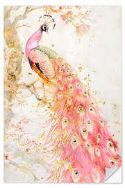 Sticker mural Pastel Peacock