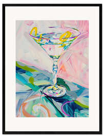 Impression artistique encadrée Colourful Martini
