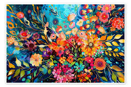 Wall print Garden colour explosion - Creative Studio